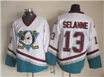 Anaheim Mighty Ducks #13 Teemu Selänne 2005 CCM Vintage White Jersey