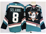 Anaheim Ducks #8 Teemu Selänne 2024 Alternate Black Jersey