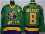 The Mighty Ducks #8 Teemu Selänne CCM Green Movie Jersey