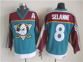 Anaheim Mighty Ducks #8 Teemu Selänne 1998 CCM Vintage Teal Jersey