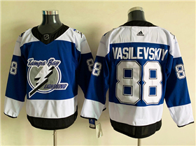 Tampa Bay Lightning #88 Andrei Vasilevskiy Blue 2020/21 Reverse Retro Jersey