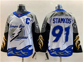 Tampa Bay Lightning #91 Steven Stamkos White Reverse Retro 2.0 Jersey