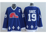 Quebec Nordiques #19 Joe Sakic CCM Vintage Blue Jersey