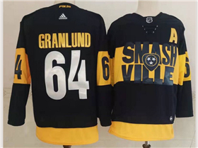 Nashville Predators #64 Mikael Granlund Navy 2022 Stadium Series Jersey