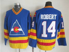 Colorado Rockies #14 Rene Robert 1980 CCM Vintage Blue Jersey