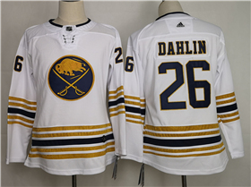 Buffalo Sabres #26 Rasmus Dahlin Youth White 50th Season Jersey