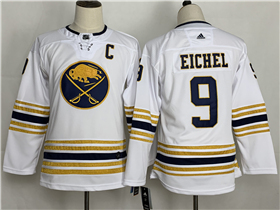 Buffalo Sabres #9 Jack Eichel Youth White 50th Season Jersey