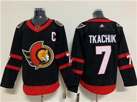 Ottawa Senators #7 Brady Tkachuk Black 2020/21 Home Jersey
