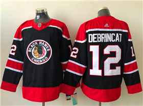 Chicago Blackhawks #12 Alex DeBrincat Black 2020/21 Reverse Retro Jersey