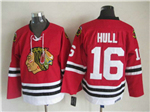 Chicago Blackhawks #16 Dennis Hull 1963 CCM Vintage Red Jersey