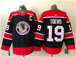 Chicago Blackhawks #19 Jonathan Toews Black 2020/21 Reverse Retro Jersey