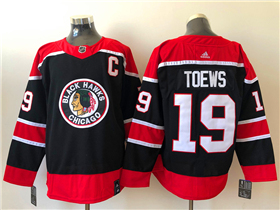 Chicago Blackhawks #19 Jonathan Toews Black 2020/21 Reverse Retro Jersey