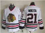 Chicago Blackhawks #21 Stan Mikita CCM Vintage White Jersey