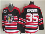 Chicago Blackhawks #35 Tony Esposito 1940's CCM Vintage Black Jersey