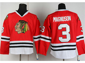 Chicago Blackhawks #3 Keith Magnuson CCM Vintage Red Jersey