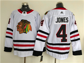 Chicago Blackhawks #4 Seth Jones White Jersey