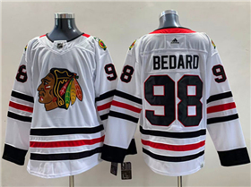 Chicago Blackhawks #98 Connor Bedard White Jersey