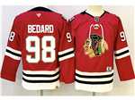 Chicago Blackhawks #98 Connor Bedard Youth 2025 Red 100th Anniversary Jersey