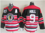 Chicago Blackhawks #9 Bobby Hull 1940's CCM Vintage Black Jersey