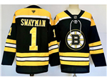 Boston Bruins #1 Jeremy Swayman 2024 Black Jersey