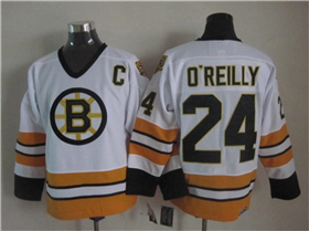 Boston Bruins #24 Terry O'Reilly 1970's Vintage CCM White Jersey