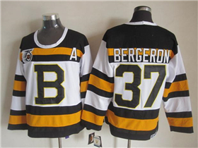 Boston Bruins #37 Patrice Bergeron 1992 Vintage CCM 75th White Jersey