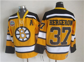 Boston Bruins #37 Patrice Bergeron 2010 Winter Classic Vintage CCM Gold Jersey