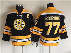 Boston Bruins #77 Ray Bourque Youth Vintage CCM Black Jersey