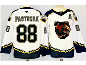 Boston Bruins #88 David Pastrnak White Reverse Retro 2.0 Jersey