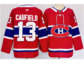 Montreal Canadiens #13 Cole Caufield 2024 Red Jersey