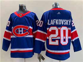 Montreal Canadiens #20 Juraj Slafkovsky Royal Blue 2020/21 Reverse Retro Jersey