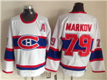 Montreal Canadiens #79 Andrei Markov 1946 CCM Vintage White Jersey