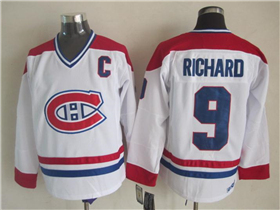 Montreal Canadiens #9 Maurice Richard CCM Vintage Red Jersey