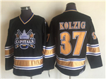 Washington Capitals #37 Olaf Kölzig Vintage CCM Black Jersey