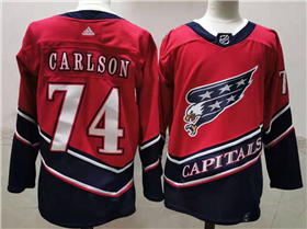 Washington Capitals #74 John Carlson Red 2020/21 Reverse Retro Jersey