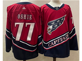 Washington Capitals #77 T.J. Oshie Red 2020/21 Reverse Retro Jersey