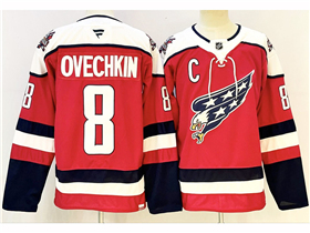Washington Capitals #8 Alexander Ovechkin 2025-26 Third Red Jersey