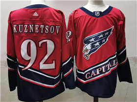 Washington Capitals #92 Evgeny Kuznetsov Red 2020/21 Reverse Retro Jersey