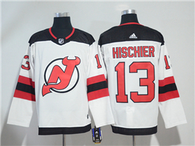 New Jersey Devils #13 Nico Hischier White Jersey