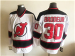 New Jersey Devils #30 Martin Brodeur 2000's CCM Vintage White Jersey