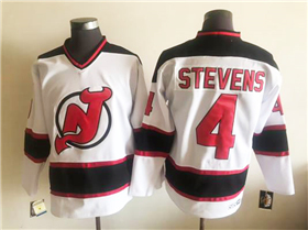 New Jersey Devils #4 Scott Stevens 2000's CCM Vintage White Jersey