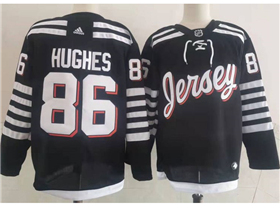 New Jersey Devils #86 Jack Hughes 2021/22 Alternate Black Jersey