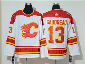 Calgary Flames #13 Johnny Gaudreau White 2019 Heritage Classic Jersey