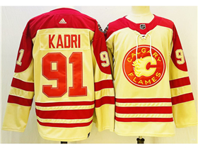 Calgary Flames #91 Nazem Kadri Cream 2023 Heritage Classic Jersey