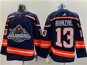 New York Islanders #13 Mathew Barzal Navy Reverse Retro 2.0 Jersey