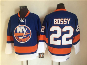 New York Islanders #22 Mike Bossy 1970's CCM Vintage Blue Jersey