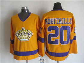 Los Angeles Kings #20 Luc Robitaille 1970's Vintage CCM Gold Jersey