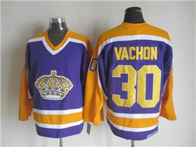 Los Angeles Kings #30 Rogie Vachon 1980's Vintage CCM Purple Jersey