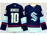 Seattle Kraken #10 Matty Beniers 2024 Navy Jersey