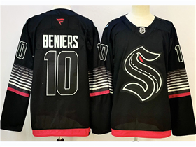 Seattle Kraken #10 Matty Beniers Third Black Jersey
